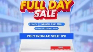 Transmart Full Day Sale! AC 1 PK Bisa Diskon Rp 1,6 Juta, Harga Turun Hingga 30%